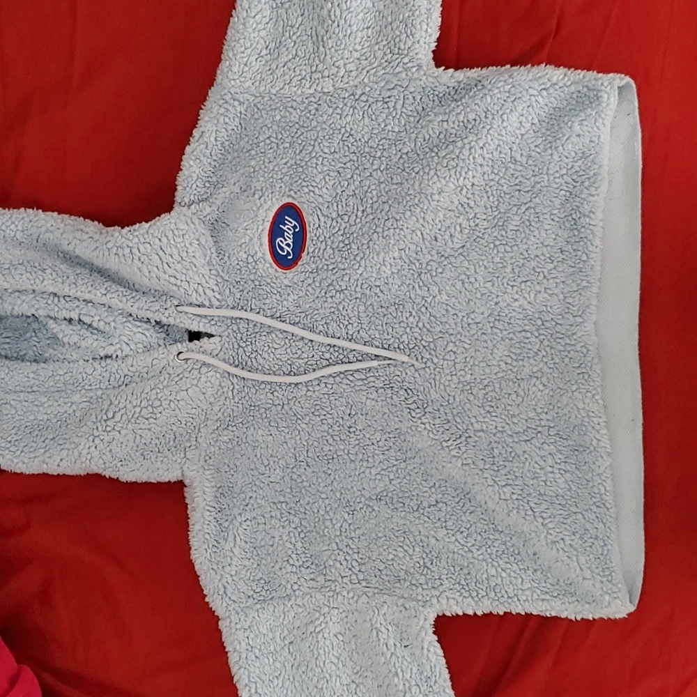 Blue Cropped Hoodie